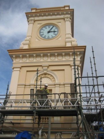 Tower scaffold during 2012 renovation